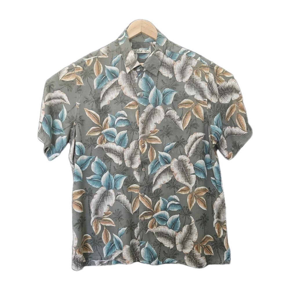 Batik Bay Men's Hawaiian Shirt Large -  Island Print, Short Sleeve, Button-Up
